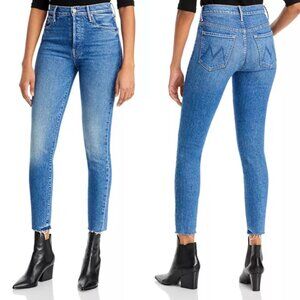Mother Medium Wash Crate Digger The Stunner Ankle Fray Jeans